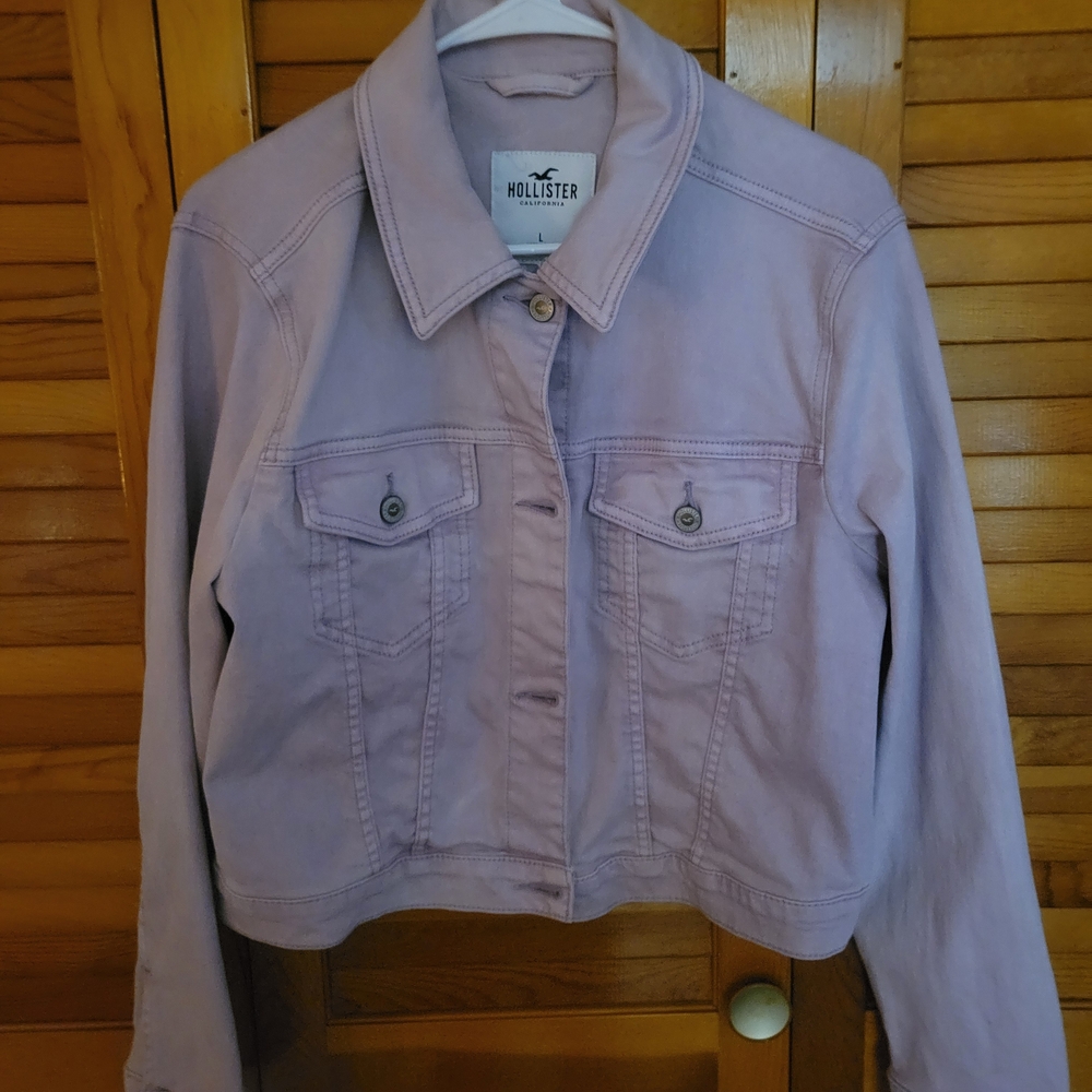 Hollister Women's Pink Jean Jacket